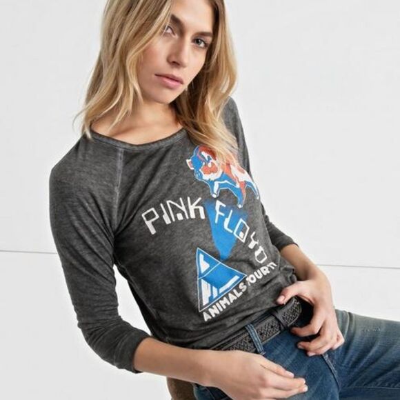 Lucky Brand Pink Floyd XS Animals Tour '77 Pig T-Shirt Tee Band Rock Concert - Picture 1 of 9